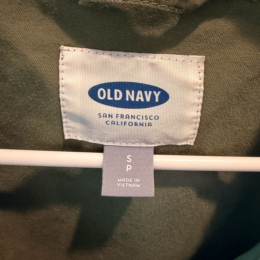 Old Navy Olive Utility Jacket Drawstring Waist Li… - image 5